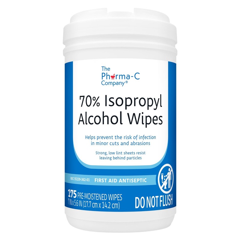 70% Isopropyl Alcohol Wipes [175ct Wipes] – Large Durable IPA Wipes. First-Ai…