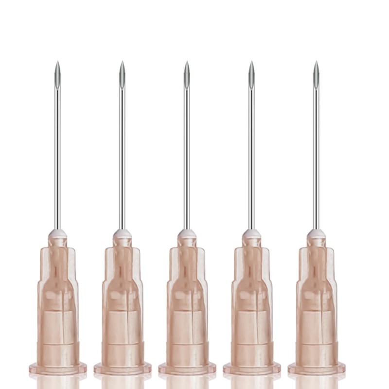 100 Pack 26Ga 1 Inch Injection Needle Sterile Disposable for Lab 26G