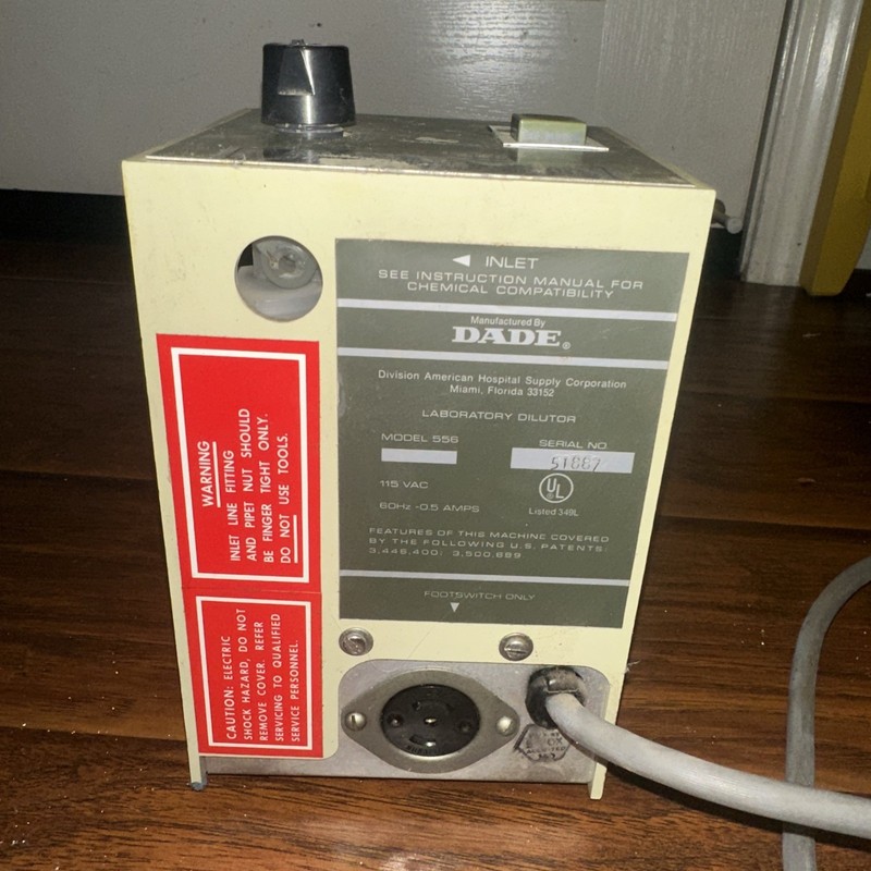 DADE Model 556 Laboratory Dilutor – 115V Vintage Medical Device, gallery