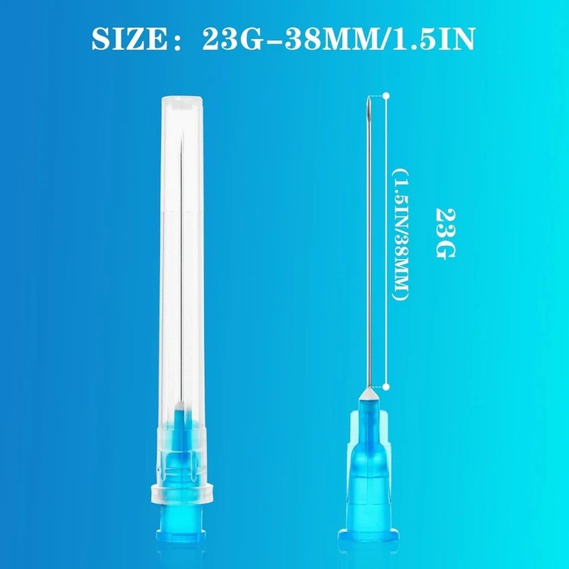 100Pack 23 Gauge 1.5 inch Luer Lock Industrial Accessories Needles, 23G-38MM gallery