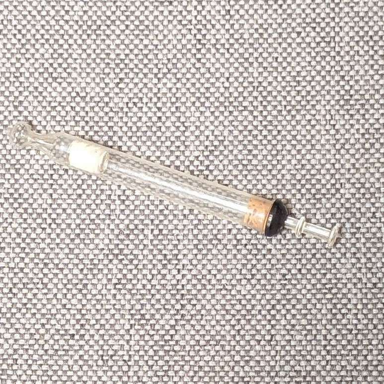 Medical Syringe Antique Glass Plunger & Cotton Twine gallery