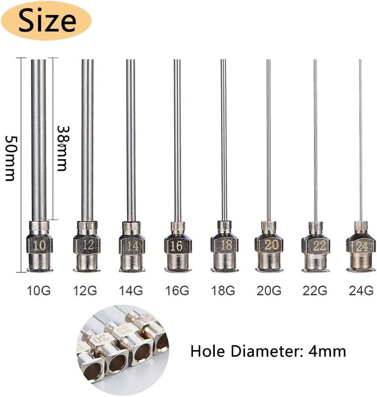 BENECREAT 16PCS 1.5 Inch Stainless Steel Dispensing Needle Tip Blunt gallery