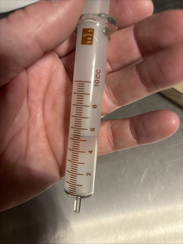 Vintage 10cc Glass Syringe Property of US G9425 1950’s Becton Dickinson gallery