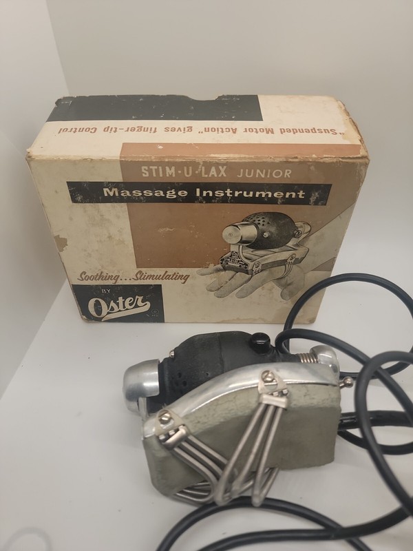 Vintage Collectible OSTER STIM-U-LAX JUNIOR Model M-4 Original Box Working!