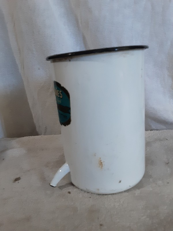 E612~ Vintage Jones Specialized Hospital Surgical Ware Irrigator White Metal gallery