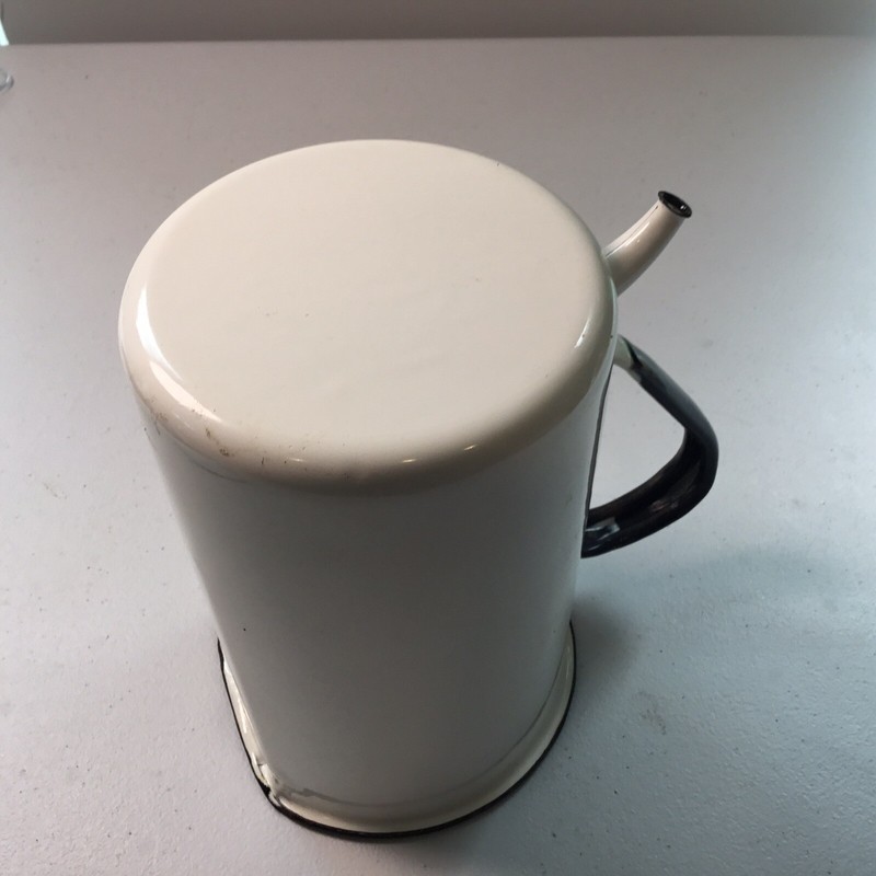 E612~ Vintage Jones Specialized Hospital Surgical Ware Irrigator White Metal gallery