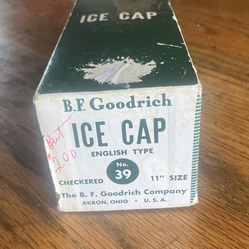 B.F. Goodrich Ice Cap English Type No. 39 11" Checkered Pat. Aug 1927 Akron USA gallery