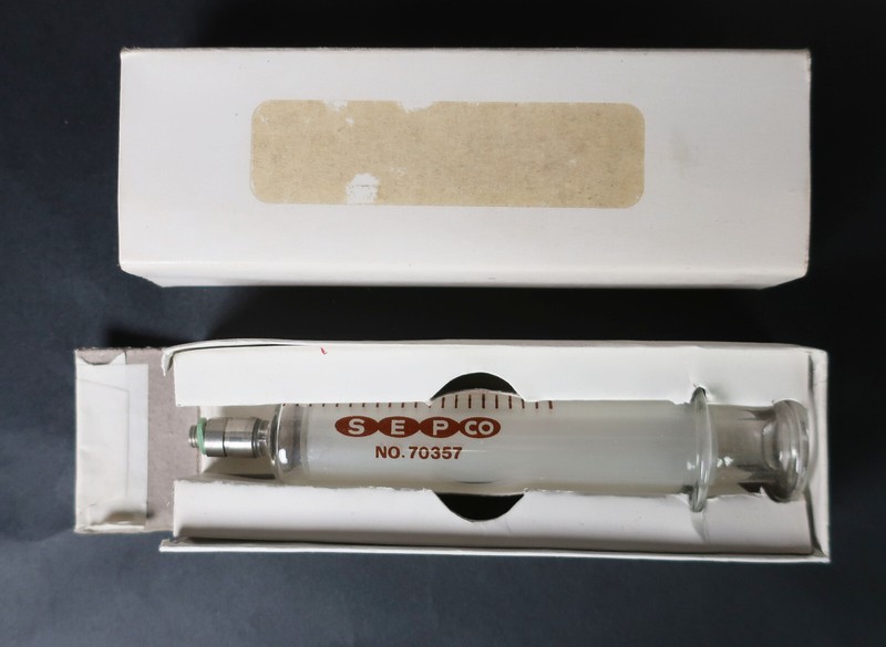 SEP Co Glass Syringe 70357 20cc Luer Lock ~ Medical Vintage Scientific Equipment