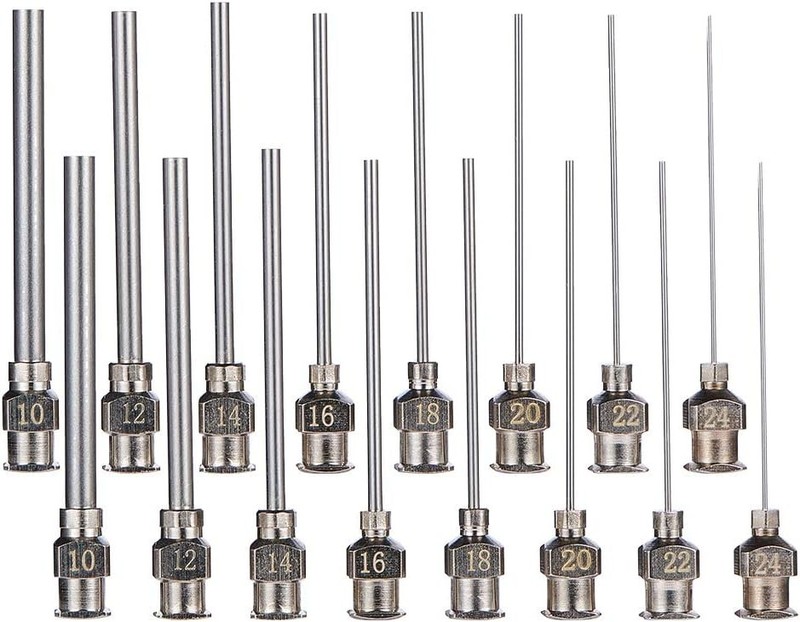 BENECREAT 16PCS 1.5 Inch Stainless Steel Dispensing Needle Tip Blunt