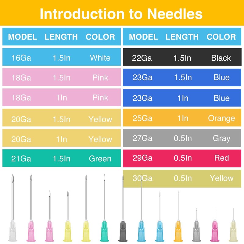 TENKAIWICK 150 Pack 30 Gauge 1/2 inch Needle, Sterile Disposable 30 Ga gallery