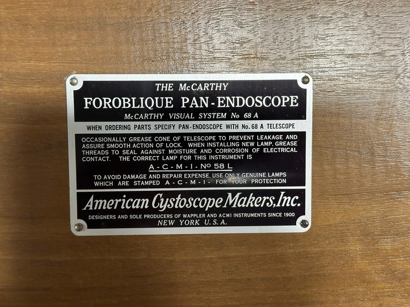Vintage American Cystoscope Maker, Wappler Foroblique Pan-Endoscope 68 A #MR gallery