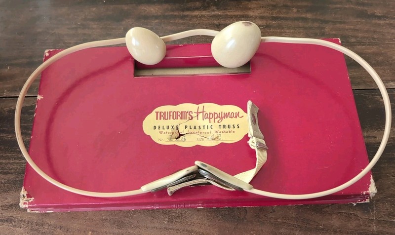 Vintage TRUFORMS Happyman Deluxe Plastic Truss Hernia Belt VTG Medical Device