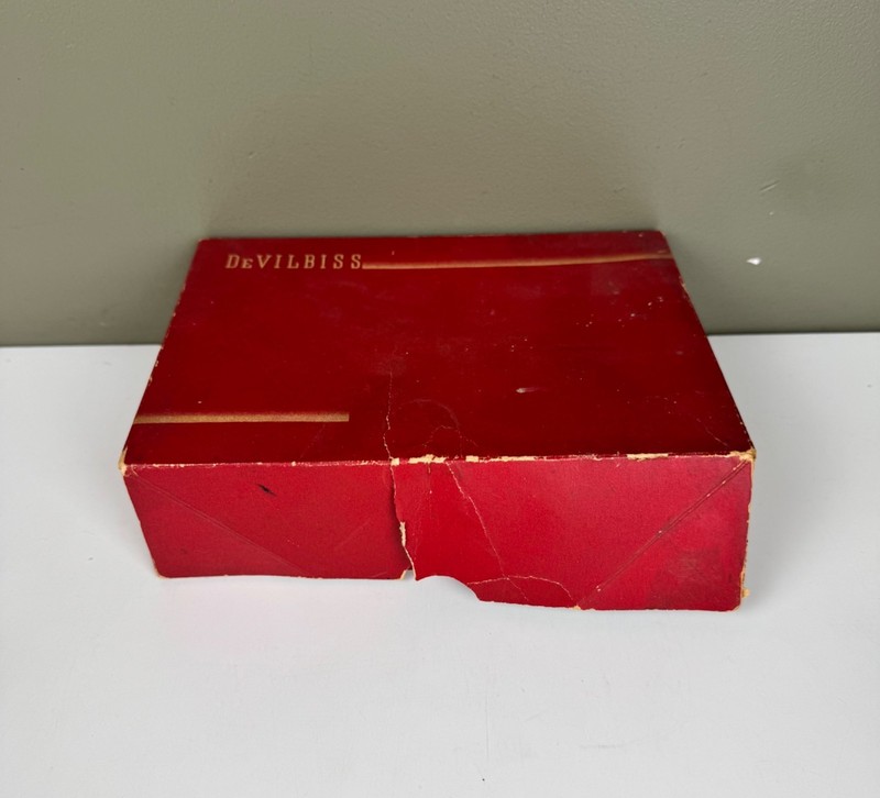 Devilbiss Atomizer NO. 114 Vintage Nose & Sinus w Original Box Amber Glass gallery