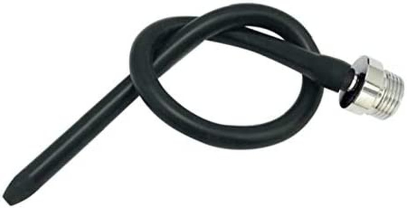 Silicone Nozzle Enema Attachment Reusable Douche Black Hose Nozzle (20 In)