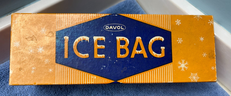 Vintage Davol English Ice Bag # 439 Cold Pack w/ Original box in VGC