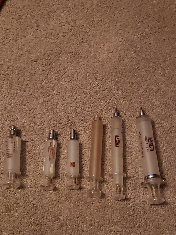 6 Vintage glass Syringes gallery