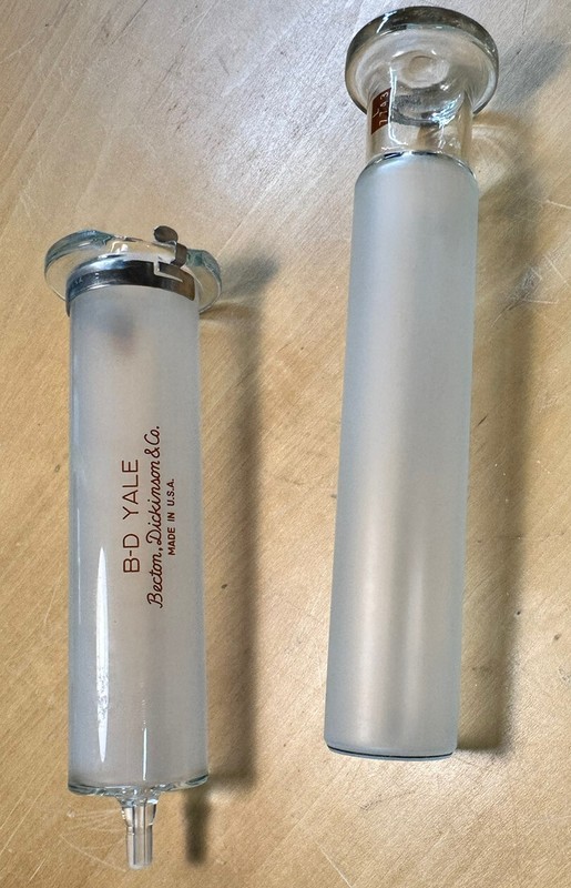 RARE Vintage B-D Yale Glass Syringe - 50cc gallery