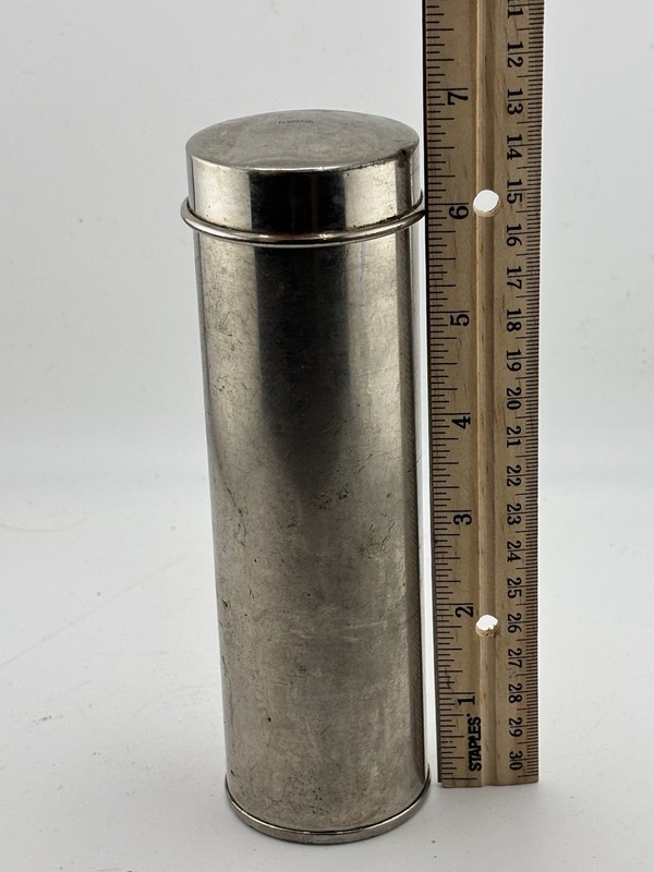 Vintage PSM Co Metal Medical Canister Cotton Applicator Holder Surgical gallery