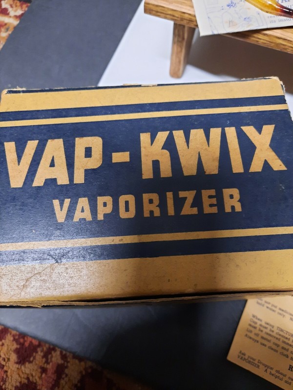 Vintage Vap-Kwix Electric Vaporizer Jar Original Box Medical Ephemera MCM gallery