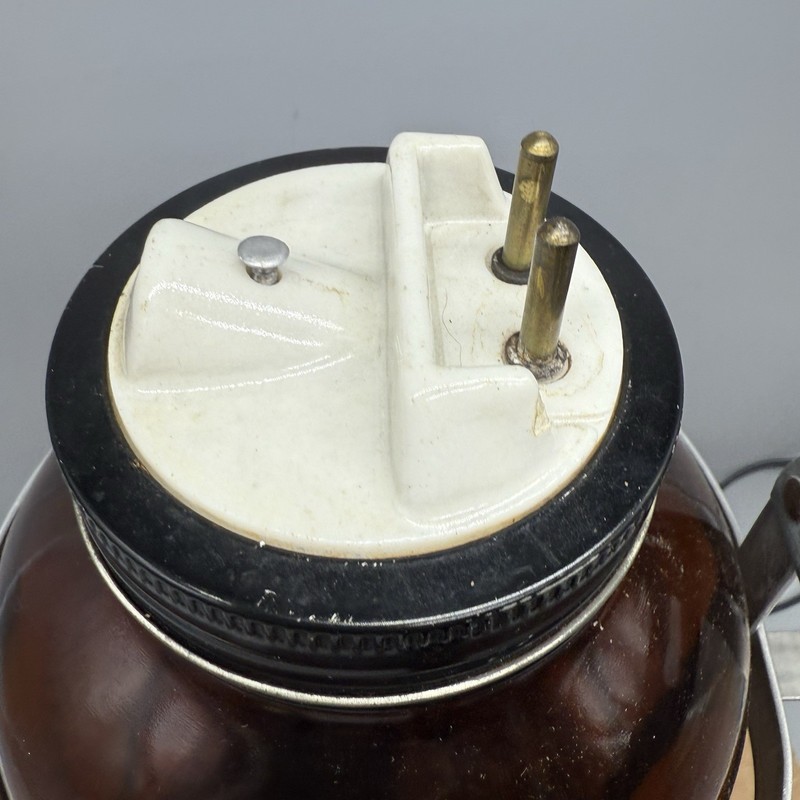 Vintage Kaz Electric Vaporizer No. 105 Tested Works Brown Glass Crackle Bottom gallery