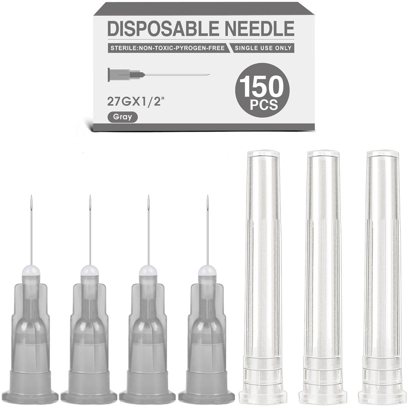 150 Pack 27 Ga 0.5 Inch Luer Lock, Lab Accessories, Industrial 27