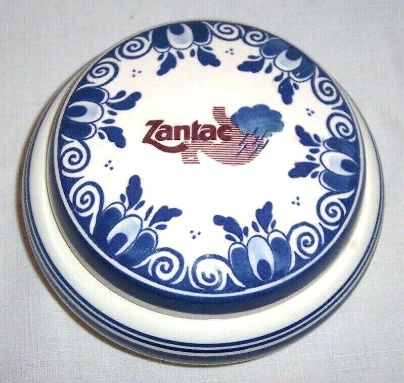 DELFT BLUE GLAXO Pharmaceutical Advertising Pill Zantac Medical TRINKET BOX gallery