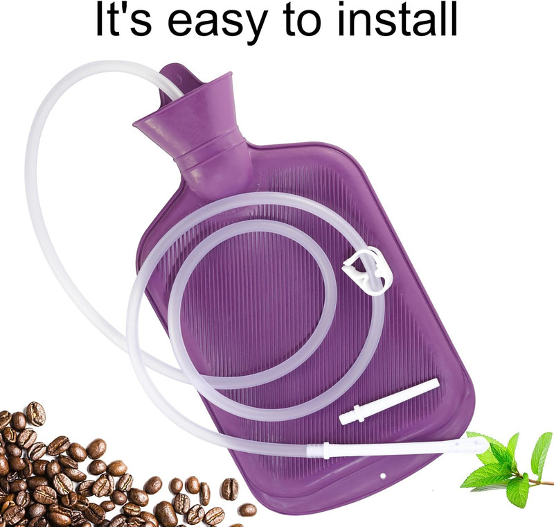 Enema Bag Kit with 5Ft Hose Coffee Enemas at Home Water Shower Douche Colon Deto gallery