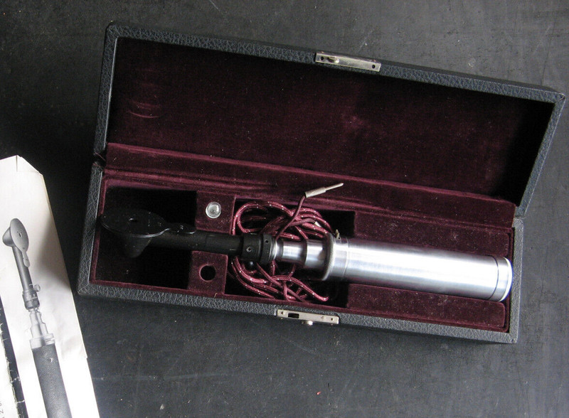 1930s J.E. REID STREAK RETINOSCOPE w CASE vintage Optometry