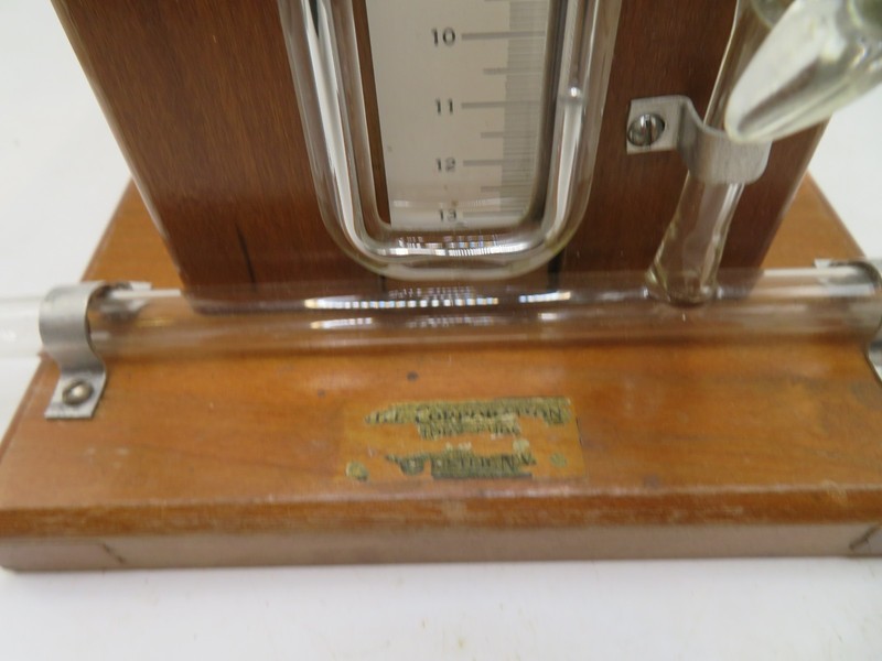 Early Standup desk model Baumanometer wood and fluted glass 15 x 7 inch gallery