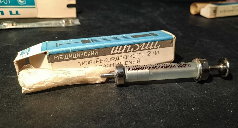 USSR Medical Syringes Soviet Glass Syringe Vintage Medical Equipment Reusable