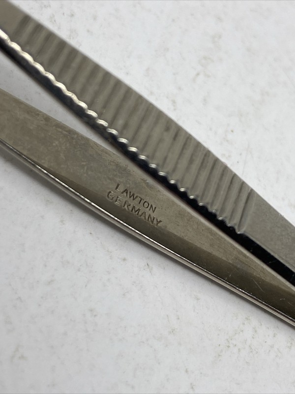 Vintage Lawton Medical Dental Bandage Tweezers Germany Stainless gallery