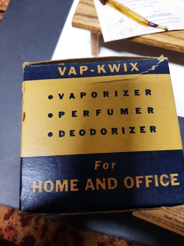 Vintage Vap-Kwix Electric Vaporizer Jar Original Box Medical Ephemera MCM gallery