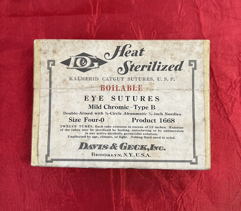 Eye Sutures Size Four-0 Product 1668 Full Box of 12 Tubes Vintage