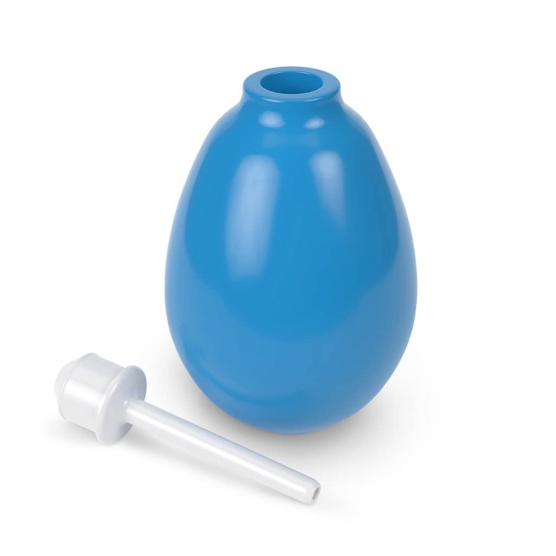 Flents Reusable Rectal Syringe Bulb, 8 oz Enema & 1 Count (Pack of 1), Blue