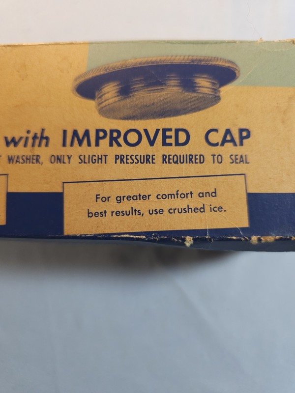 Vintage Davol Quality English Ice Bag 439 Medium/ 9"D. Original Box Made in USA gallery