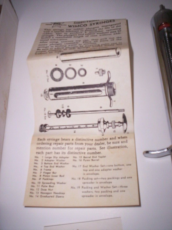 VTG WIMCO Veterinary Syringe DL-105 W/ Box gallery