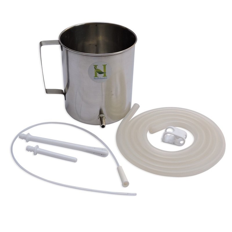 Stainless Steel Enema Bucket 1.5 Quart, Ideal for 1 Count (Pack of 1), Silver
