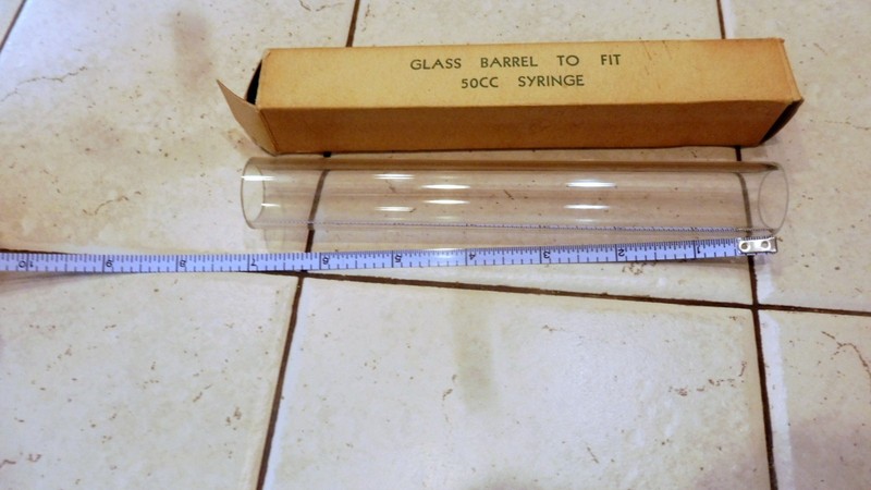 VINTAGE NOS NIB GENERIC 50CC SYRINGE GLASS BARREL gallery