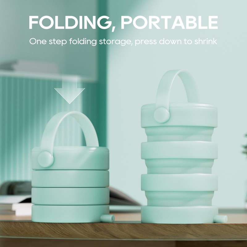GNEGKLEAN Silicone Collapsible Enema Bucket Kit, 1.2 Quart Buckt, Green gallery