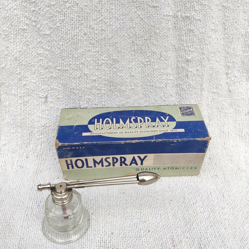 Vintage T J Holmes Co Holmspray Throat Nazal Atomizers Original Box No 602 CB336