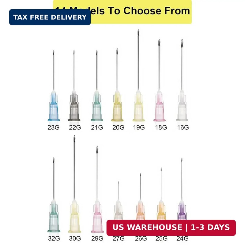 18 Gauge 1.5 Inch Needle, Individually Wrapped, 100 PCS Luer Lock Needles Indust gallery