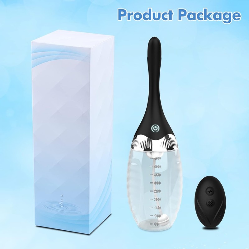 Automatic Electric Enema Bulb with 3 Speeds, Silicone Anal Transparent gallery