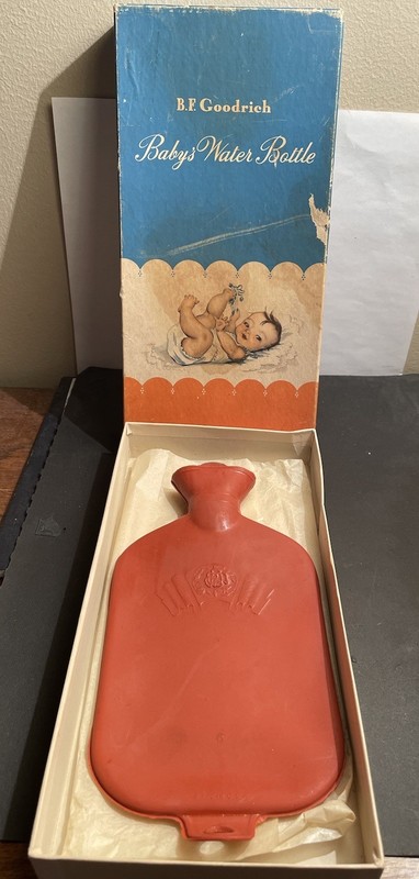 VINTAGE 1950’S B.F. GOODRICH BABY’S WATER BOTTLE IN ORIGINAL BOX