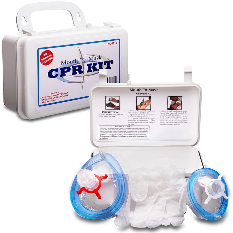 NOVAMEDIC First Aid CPR Mask Kit for Adult, Child and Infant, 8.3”x5”x”3.1”,...