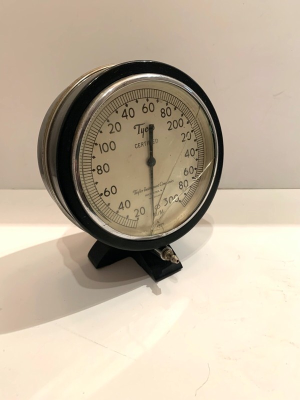 Tycos Taylor Instruments Art Deco Style Pressure Gauge Parts or Restore