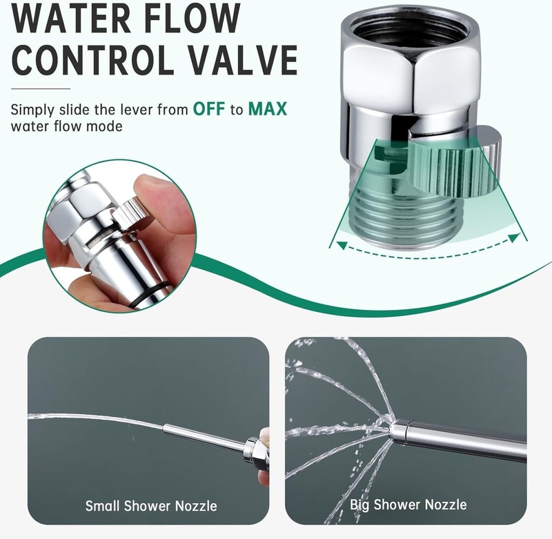 Shower Enema Kit, Douche Nozzle Cleansing System with Polished Chrome gallery