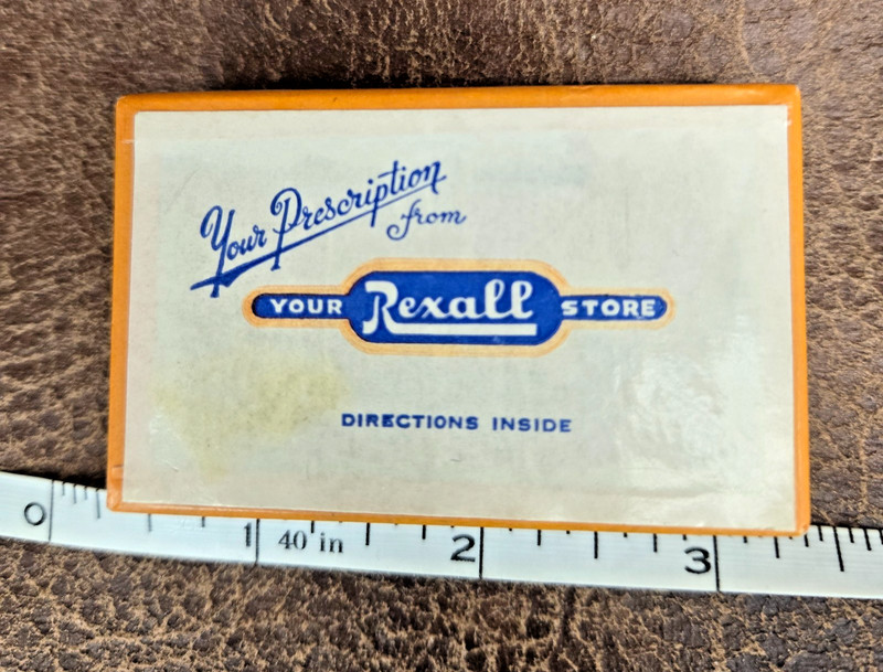 VINTAGE - Rx boxes - circa 1954 - Lot of 3 - Narcotic Collectible - Rexall Drug gallery