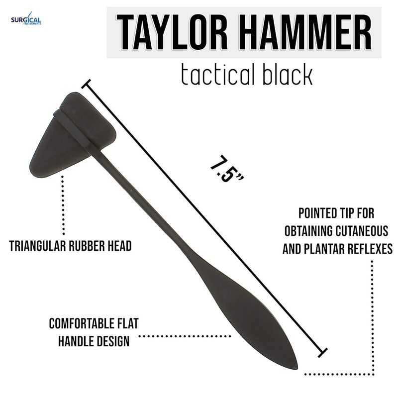 SURGICAL ONLINE Taylor Tomahawk Percussion Reflex Hammer for Black gallery
