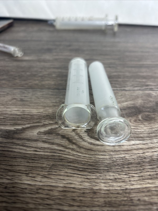 Vintage Glass Syringe Lot – 2cc 20cc 50cc – ACE BD Tomac – USA Made gallery