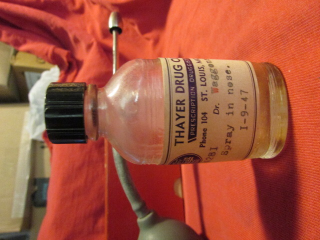 Vintage 1940's Kantleek Atomizer By Rexall Drug Co., Old St.Louis,MI Drug Bottle gallery